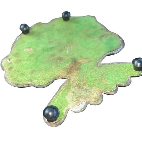 vintage mid century Taiwan stained glass and brass metal trivet fish - Picture 6 of 7